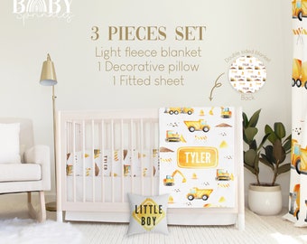 Excavator Crib Bedding Set: Construction Nursery Decor