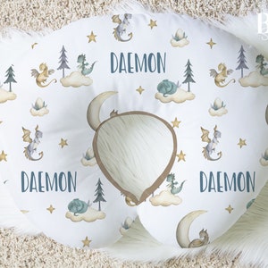 DRAGON BABY Nursing Pillow Cover, Dragon Gift for Baby, Fantasy Baby Gift, Personalized Nursing Pillow Cover, Baby Boy Accesories
