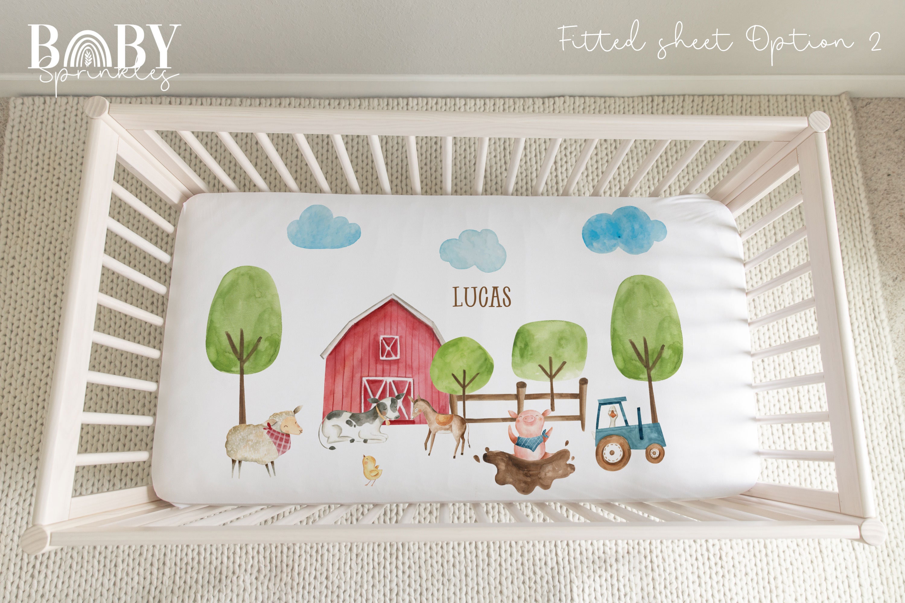 FARMHOUSE NURSERY BOY Crib Bedding Set Farm Baby Crib Etsy