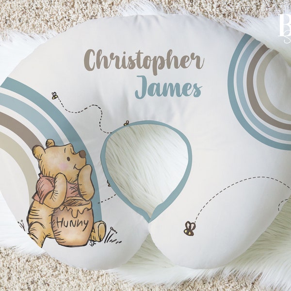 WINNIE THE POOH Nursing Pillow Cover, Winnie the Pooh Gift for Baby, Baby Gift, Personalized Nursing Pillow Cover, Baby Boy Accesories