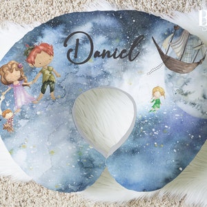 PETER PAN Nursing Pillow Cover, Peter Pan Gift for Baby, Neverland baby gift, Personalized Nursing Pillow Cover, Neutral Accesories