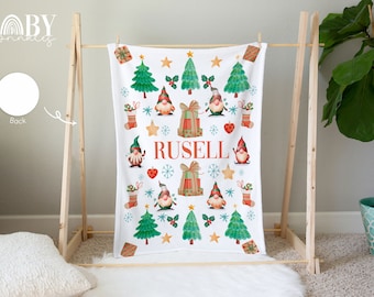 CHRISTMAS BABY Baby Blanket, Christmas Baby Gift, personalized Baby Blanket, Baby Blanket, Christmas Tree Baby Blanket