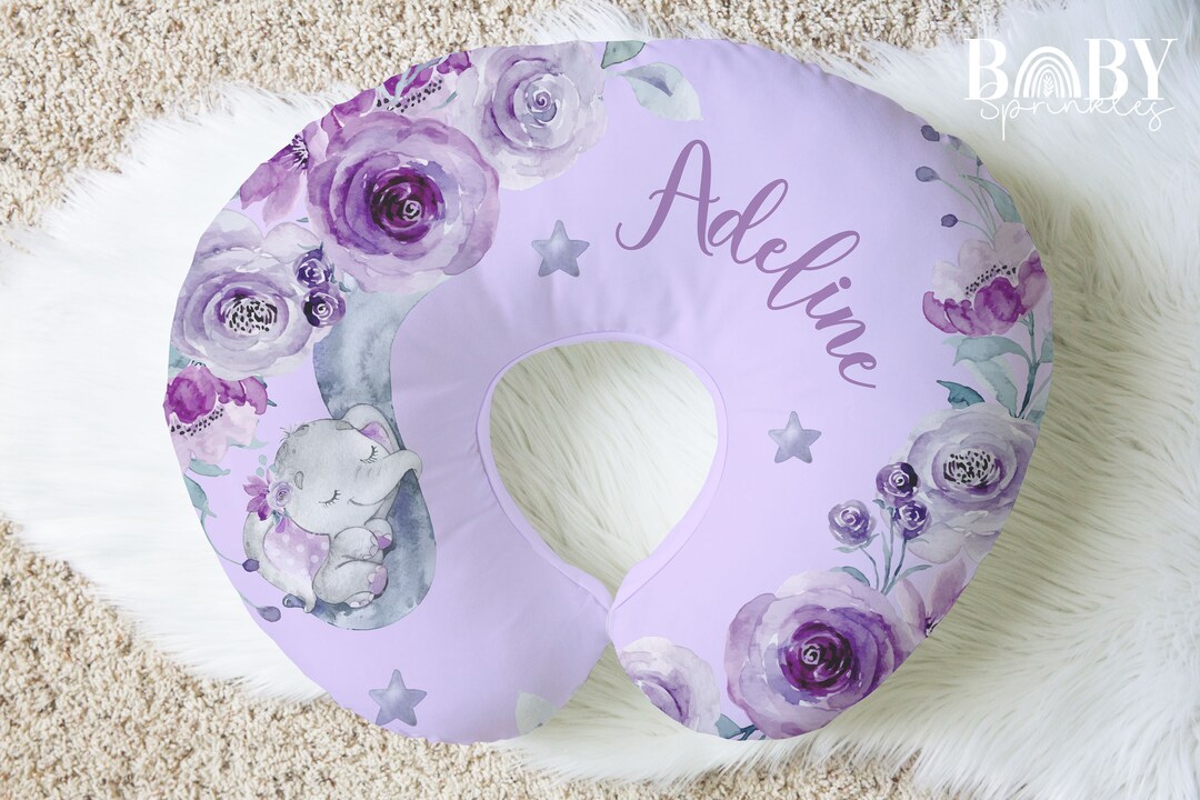 PURPLE ELEPHANT Nursing Pillow Cover Purple Gift for Baby Etsy