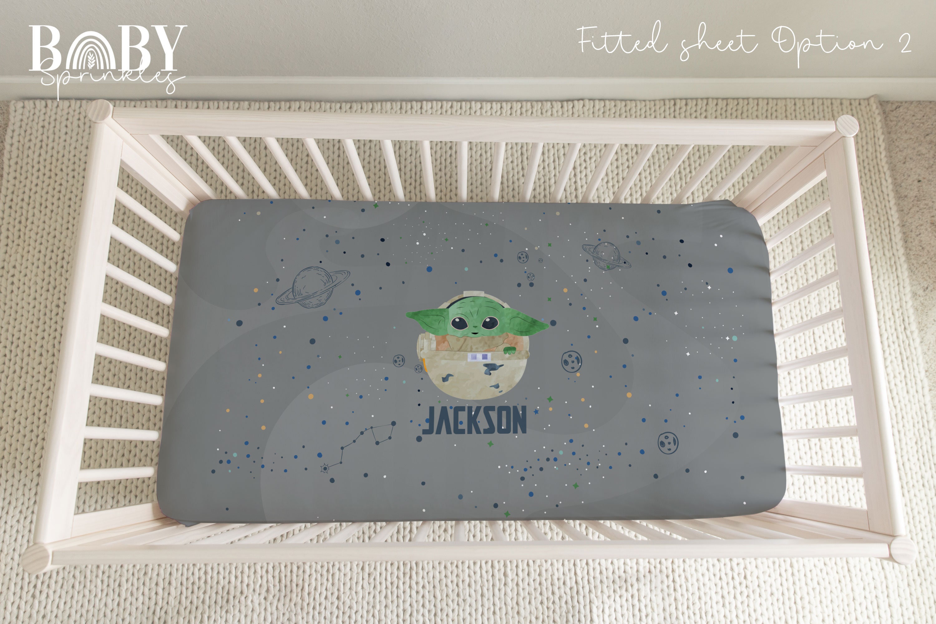 BABY YODA Crib Bedding Set Star Wars Crib Bedding Baby Yoda Etsy