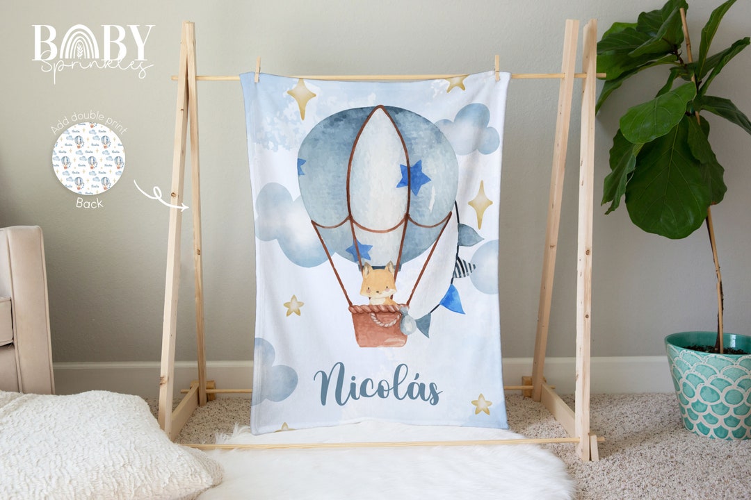 HOT AIR BALLOON Baby Blanket Boy Crib Blanket Hot Air Etsy