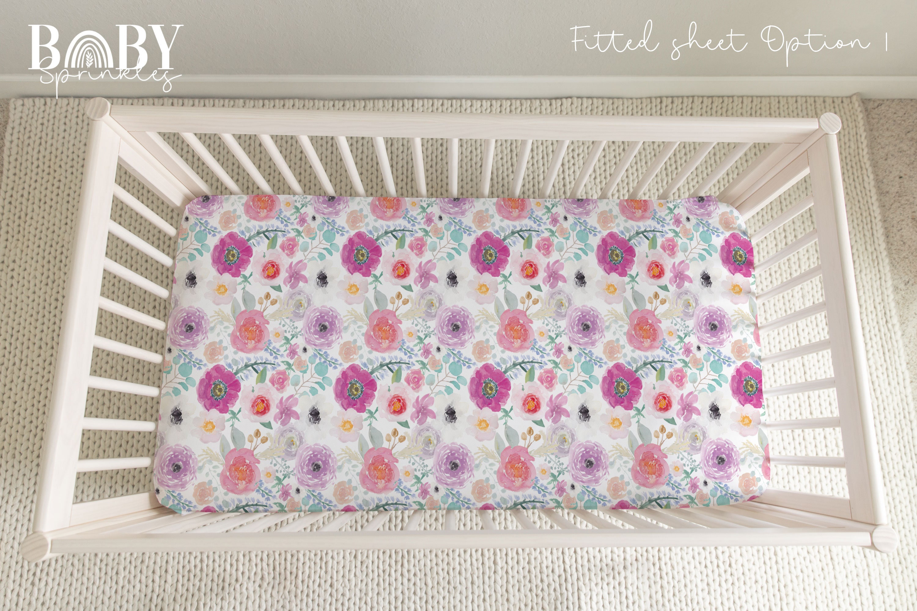 PINK FLORAL ELEPHANT Crib Bedding Set Elephant Baby Crib Etsy