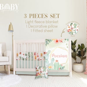Cactus Crib Bedding Set Baby Girl Crib Bedding Cactus Nursery Decor Girl Cactus Crib Sheets Succulent Crib Bedding Floral Crib Bedding Etsy Canada