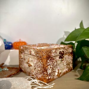 Mixed Media Heart Keepsake Box: Handmade Decorative Storage