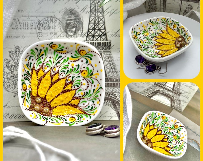 Hand-Painted Ceramic Jewelry Dish