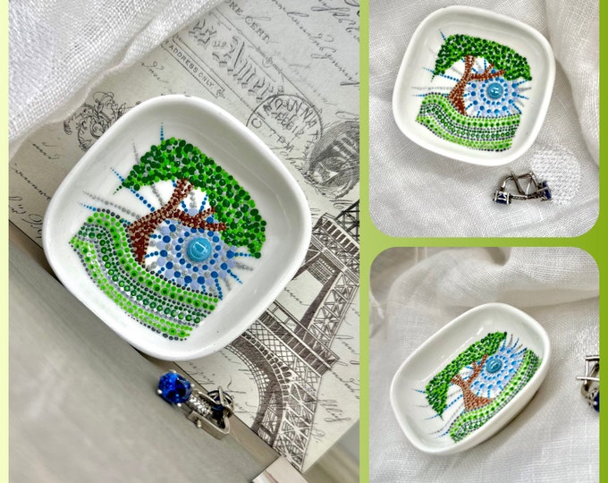 Hand-Painted Ceramic Jewelry Dish