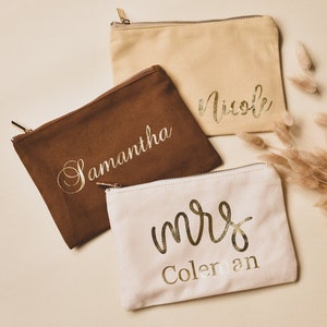 Bridesmaid Proposal Gift, Bride Gift, Makeup Bag for Her, Personalized Bridesmaid Make Up Bag Bridesmaid Gift Ideas Custom Make Up Bag