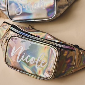 Personalized Fanny Pack Bachelorette - Bridesmaid Fanny Pack - Metallic Fanny Packs - Fanny Pack Beach Bridesmaid Gift - Custom Bride Bag