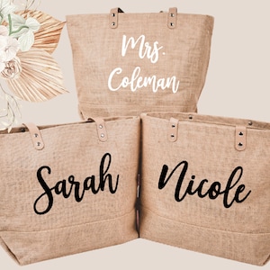 Personalized Beach Tote Bag - Birthday Gift for Her - Custom Tote Bag - Gift for Girlfriend - Best Friend Gifts - Gifts for  Bridesmaid