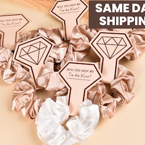 Bachelorette Party Gifts - Bridesmaid Hair Scrunchies - Bridesmaid Gifts - To Have And To Hold Your Hair Back - Bridesmaid Proposal
