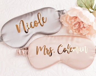 Custom Eye Mask - Personalized Sleep Mask - Personalized Satin Eye Mask  Bachelorette Party Gift -Bridesmaid Proposal Gift - Bridesmaid Gift