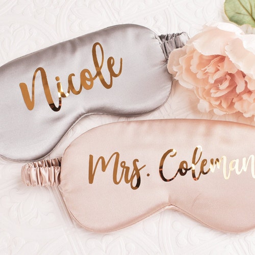 Custom Eye Mask Personalized Sleep Mask Custom Satin Eye Etsy
