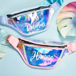 Fanny Pack Bachelorette, Custom Holographic Fanny Pack, Holographic Bum Bag, Custom Fanny Pack, Bachelorette Favors, Belt Bag, Waist Bag