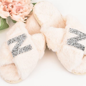 Bride Bridesmaid Slippers - Bachelorette Party - Personalized Bridal Slipper - Bridal Shower Gift - Bridesmaid Gift - Wedding Gift -BIRTHDAY