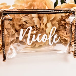 Personalized Bridesmaid MakeUp Bags Personalized Monogram Makeup Bag CUSTOM NAME Best Friend Gift Personalized Bridesmaid Gift Ideas