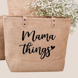 Personalized Mom Gift, Mama Things Tote Bag, Mothers Day Gift For Mom, Gifts For Mother, New Mom Gift, Mom Birthday Gift Ideas