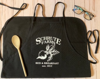 The Office Inspired Schrute Farm Bed & Breakfast Dwight Schrute Mose Apron Cooking Kitchen Baking Grilling Home
