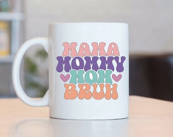 Mama Mommy Mom Bruh Hear Love Mother Funny Cute Mug Coffee Cup Gift Birthday Holiday