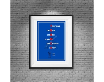 France National Team Poster Print  A4