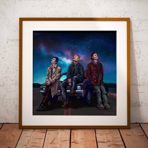 Supernatural Poster | Art Print, TV Show, Series, Gifts For Him, Gifts for Her, Wall Art, Home Decor, Character Drawing