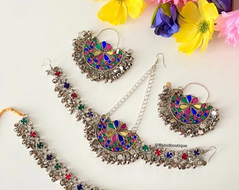Afghan 3 piece jewellery set, Afghan jewellery, Afghan Fashion