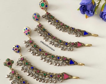 Afghan nose chain (pezwan), Afghan vintage jewellery, Afghan fashion, Afghan kuchi jewellery