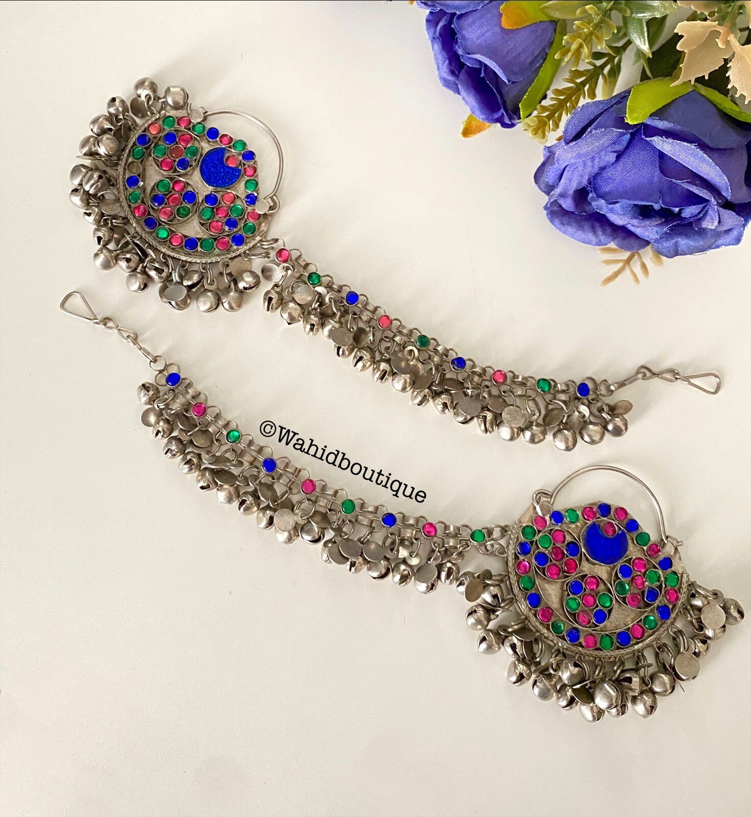 Afghan vintage antique Sahara earrings Afghan jewellery Afghan Fashion