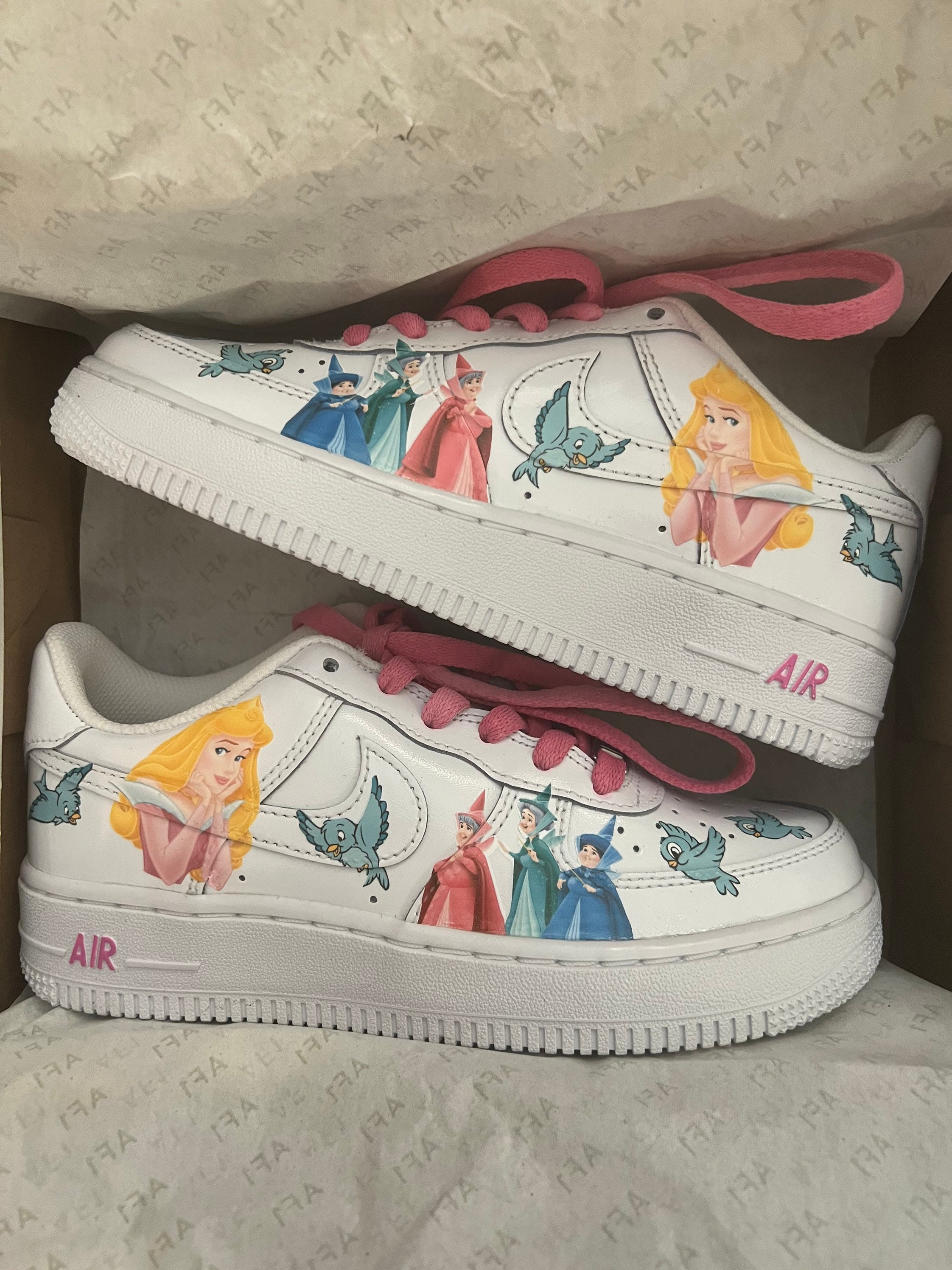 Cinderella Disney Cartoon Sneakers Air Force Shoes