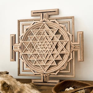 Shri Yantra Wall Decor, Meditation Support, Healing Symbol, Spiritual Meaning, Sacred Geometry, Shiva & Shakti, Yoga