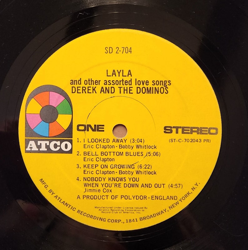 Derek and the Dominos Layla and Other Assorted Love Songs ATCO Records Super Rare Record Club