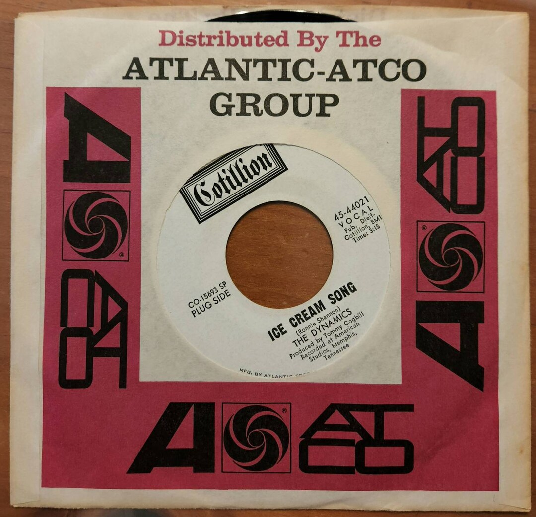 The Dynamics Ice Cream Song the Love That I Need Cotillion Records 45
