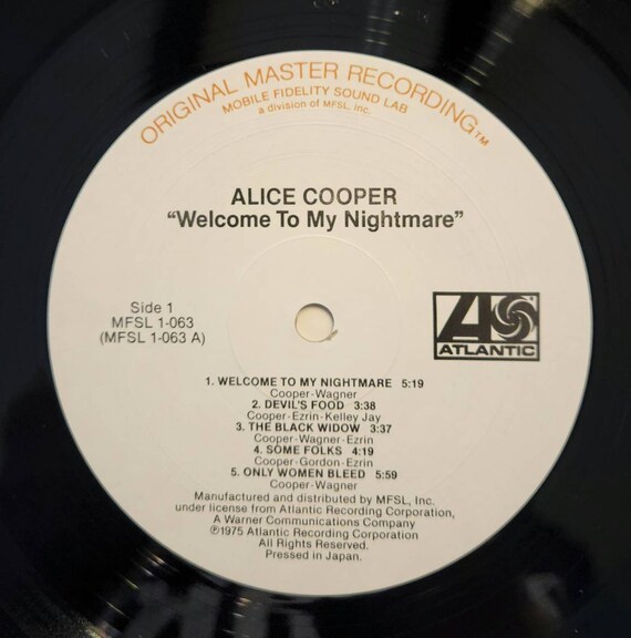 Alice Cooper Welcome to My Nightmare Mfsl/atlantic Records 1-063