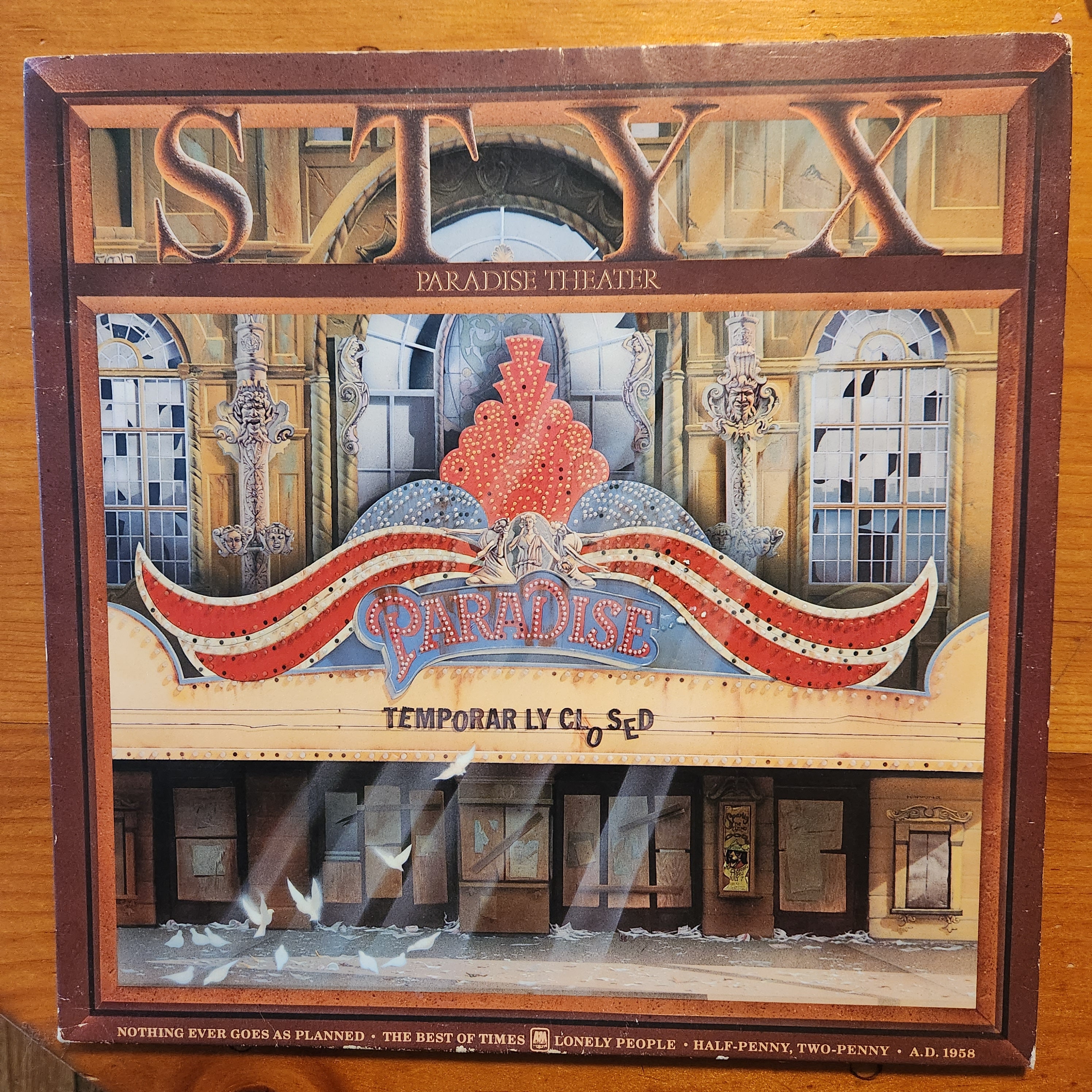 Styx/paradise Theater/special Laser-etched Graphic Record/a&m