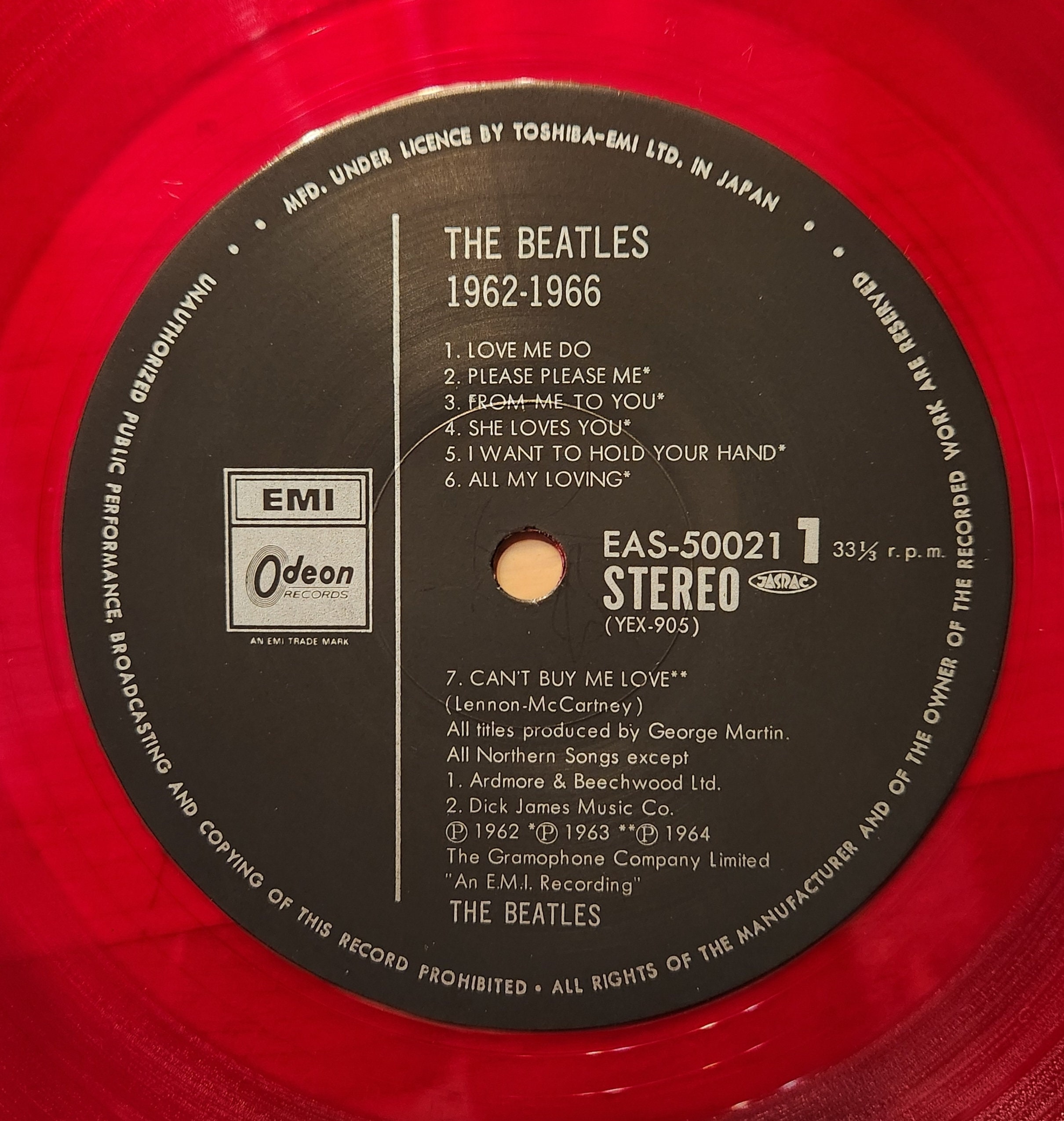 H☆The Beatles 1962-1966 STEREO EAS-50021 THE BEATLES - 1962-1966 - 2 LP Red Vinyl EAS-50021 22 | eBay