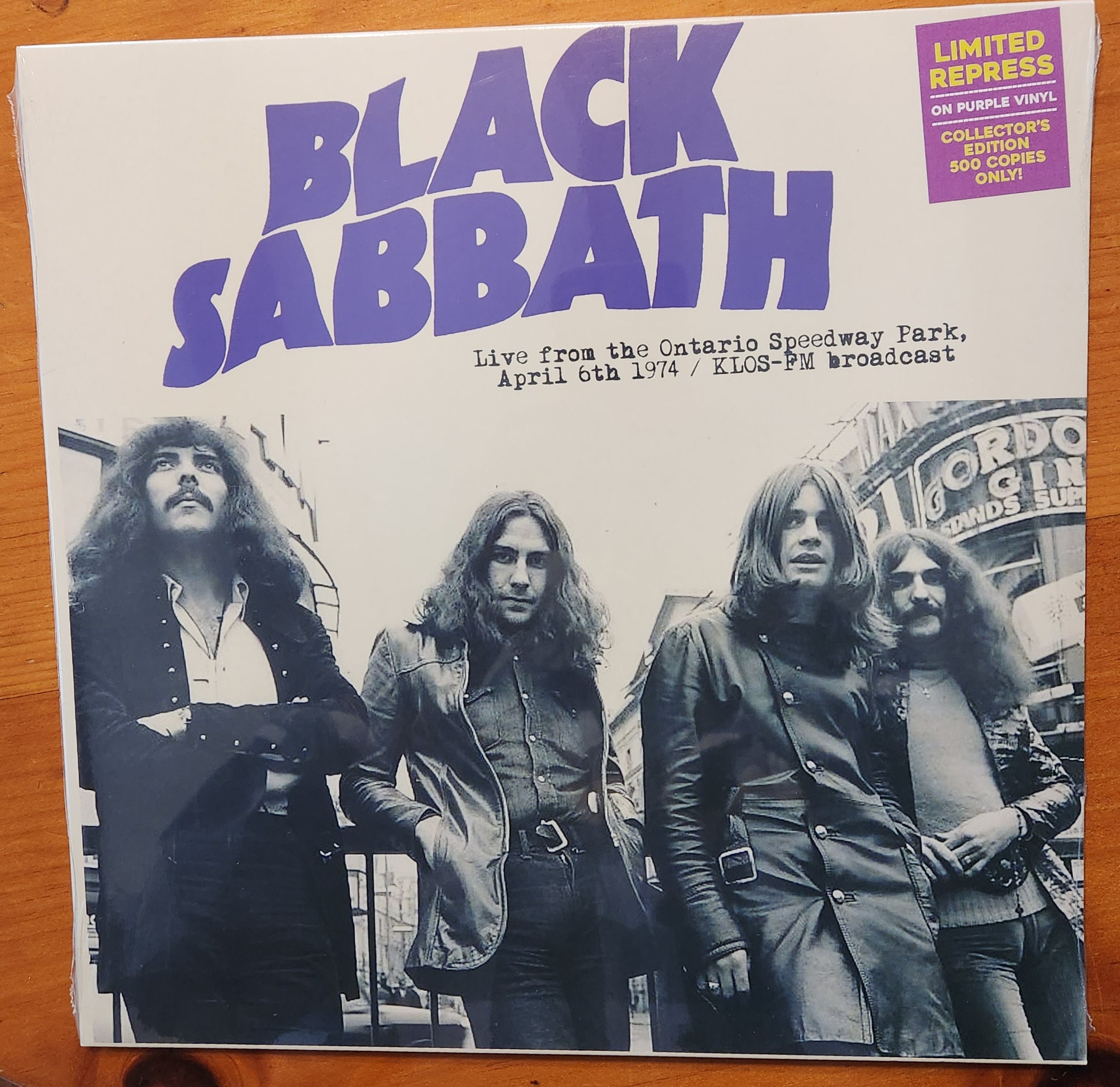 Black Sabbath/purple Vinyl/rare Live Lp/sealed/500 Made Worldwide/mind  Control Records/mind717/c2019/fm KLOS Broadcast Ontario Speedway 1975 - Etsy, image size:2348x2278