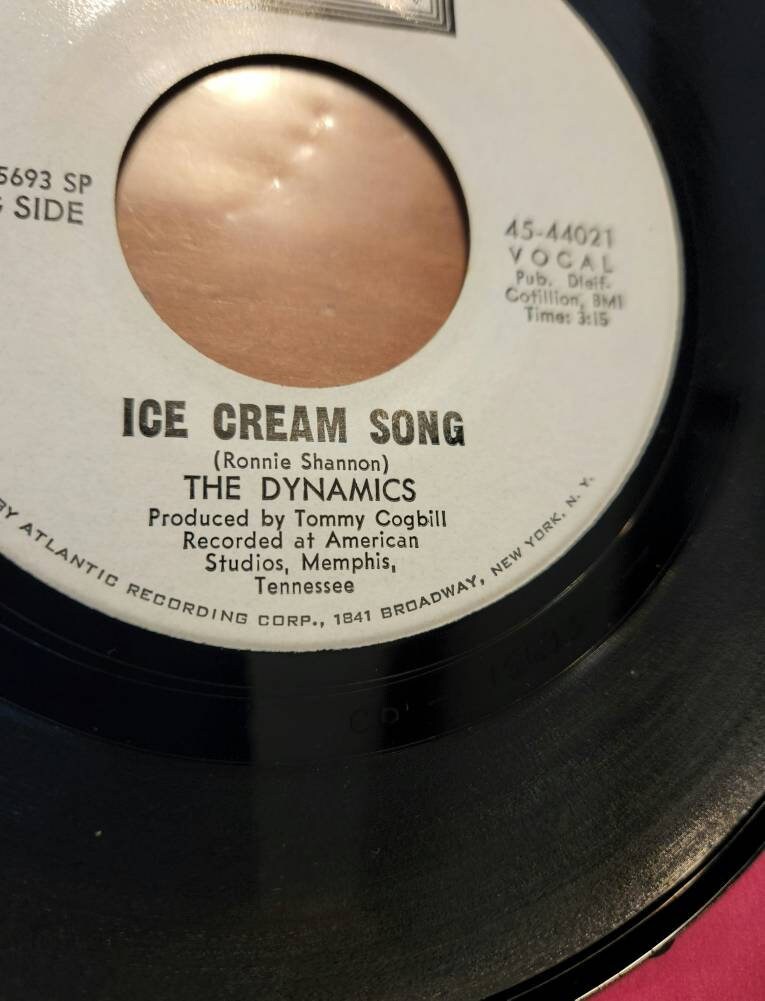 The Dynamics Ice Cream Song the Love That I Need Cotillion Records 45