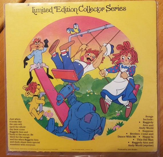 Raggedy Ann And Raggedy Andy Picture Disc Kid Stuff Records c1981
