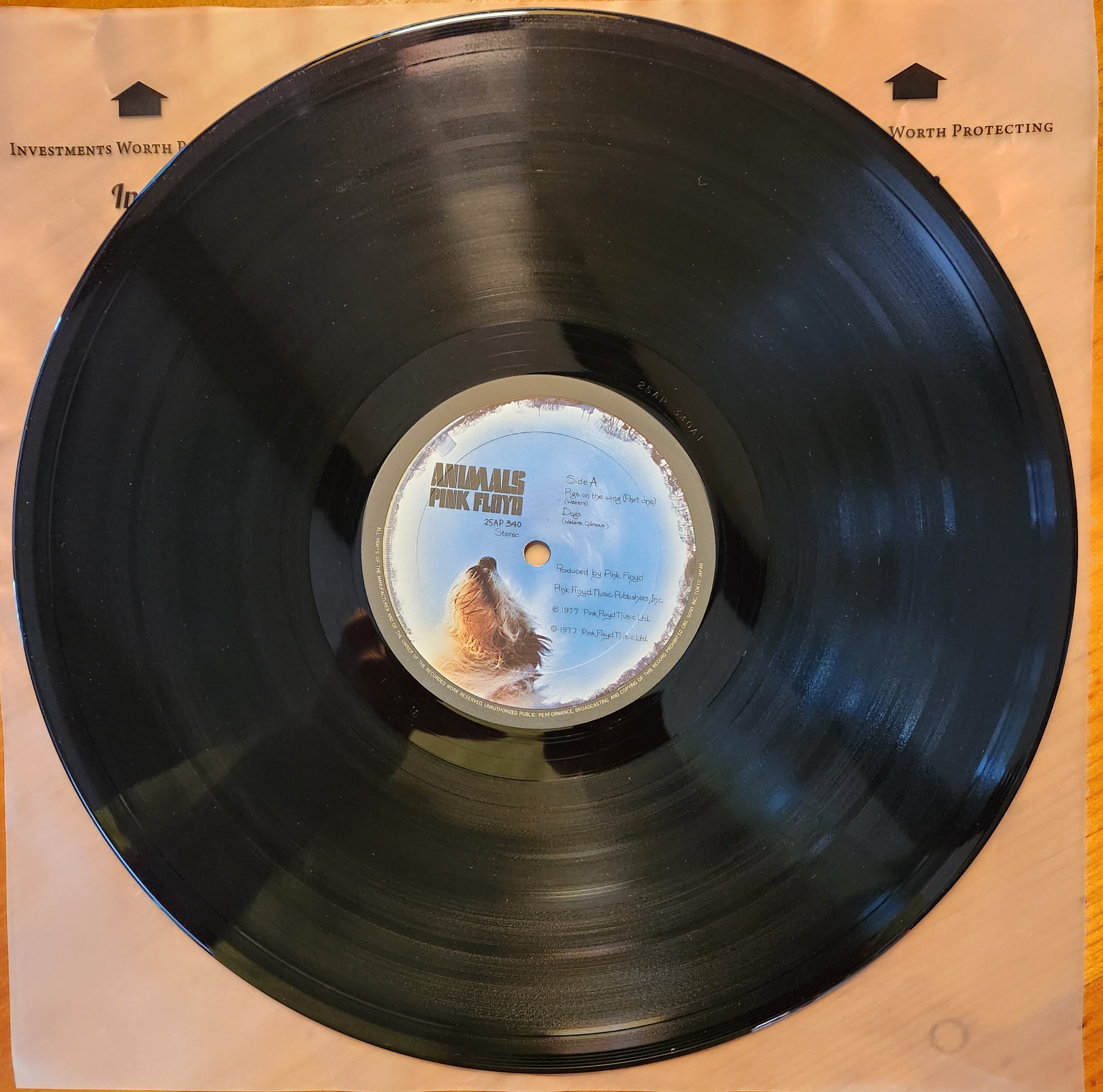 Pink Floyd/animals/cbs Sony Records/25ap 340/lp/near Mint