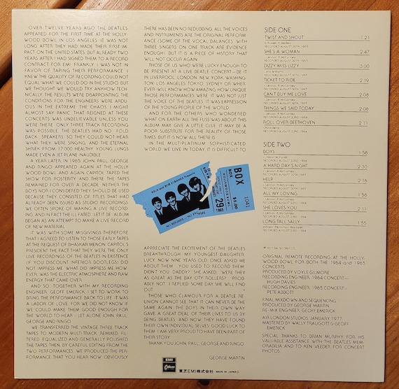 The Beatles at the Hollywood Bowl Oden Records EAS-80830
