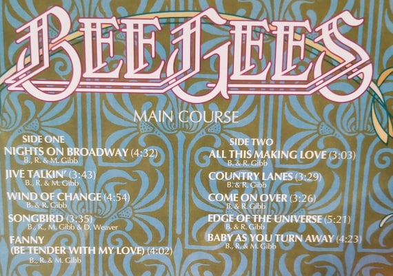 Bee Gees Main Course Lp Capitol Records With Original Inner