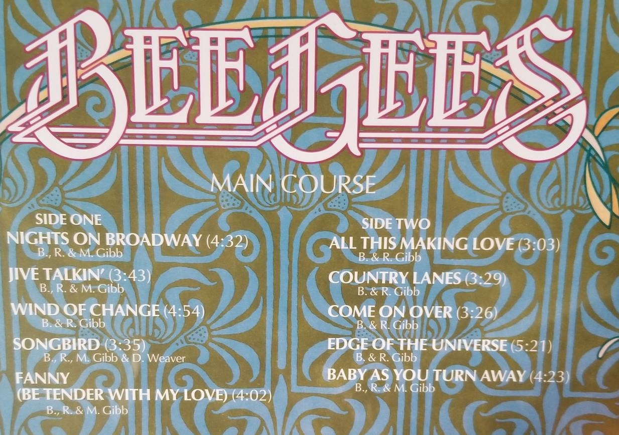 Bee Gees Main Course Lp Capitol Records With Original Inner Sleeve
