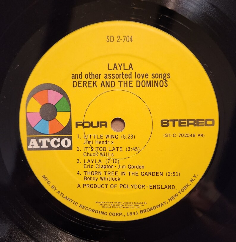 Derek and the Dominos Layla and Other Assorted Love Songs ATCO Records Super Rare Record Club