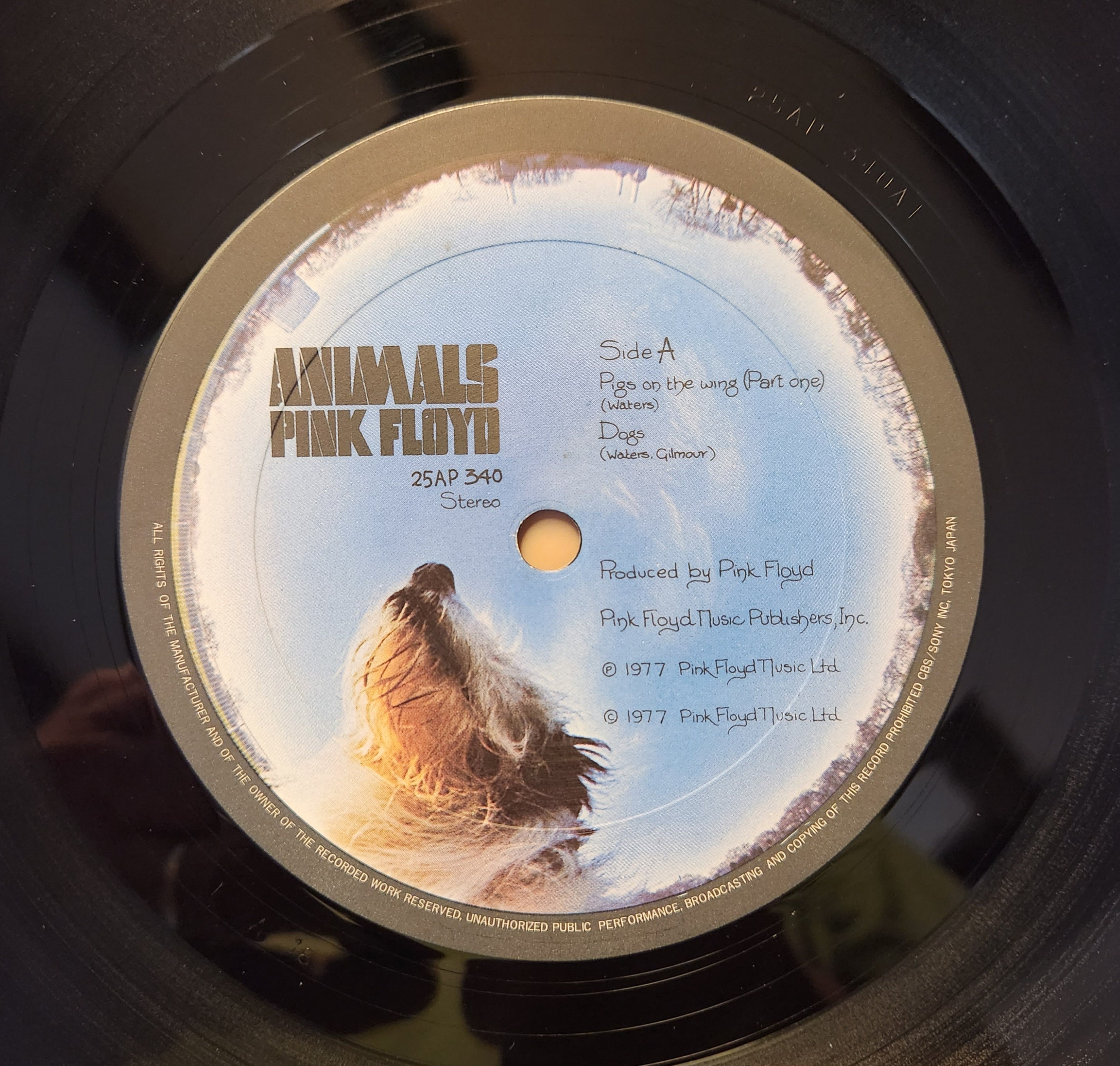 Pink Floyd/animals/cbs Sony Records/25ap 340/lp/near Mint