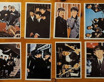 The Beatles Bubble gum Cards From The 1960s 22 Color cards in Total in good condition What you see is what you will recive Very Rare Find