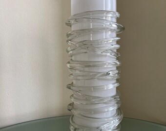 Vaso in vetro di design realizzato a mano