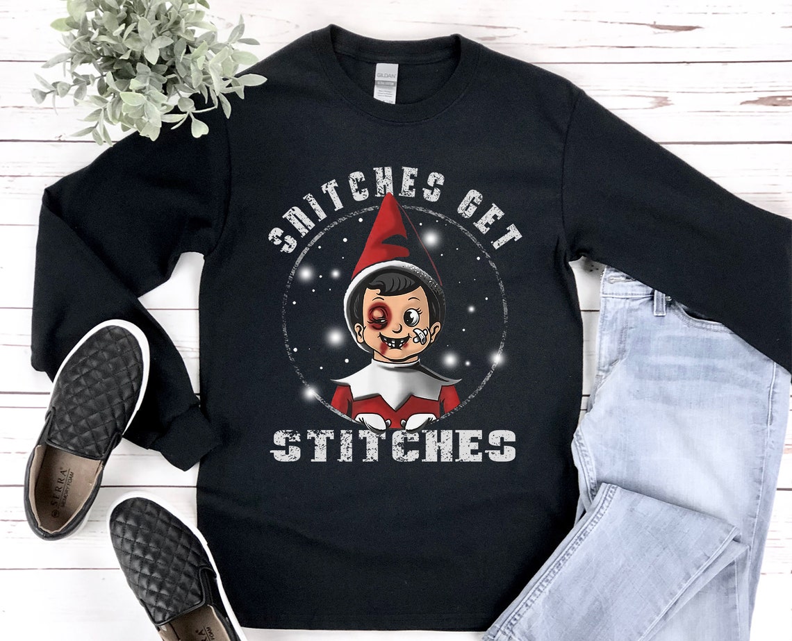 Snitches Get Stitches Elf on the Shelf Clothes Boy Kid Funny Etsy